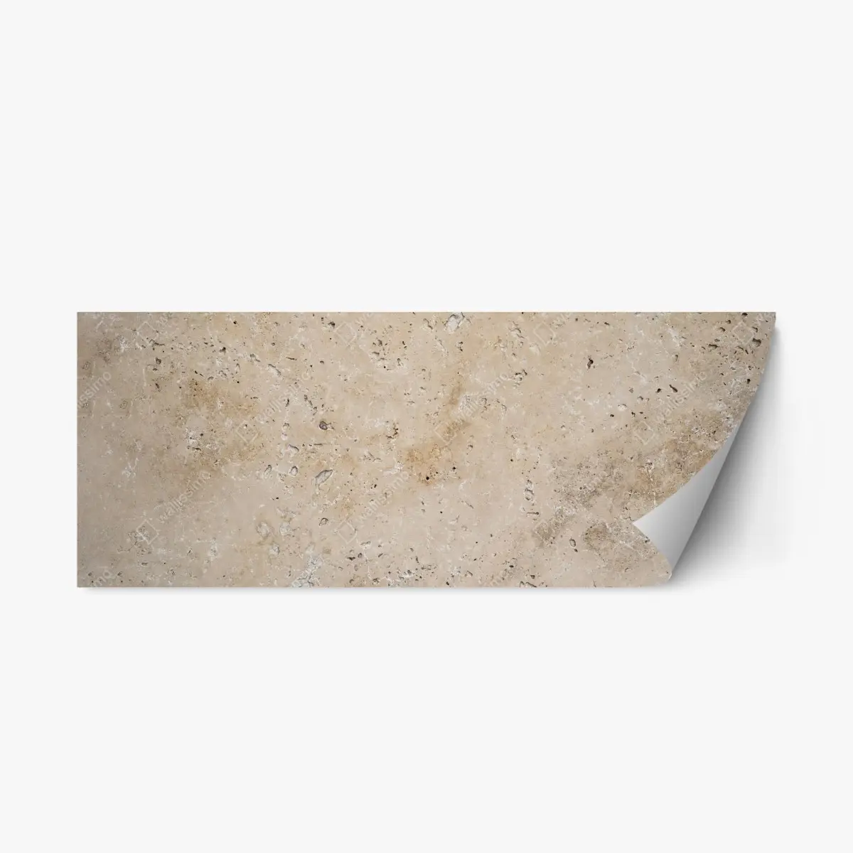 Repositionierbarer Aufkleber beige travertin steinstruktur – Pixers®