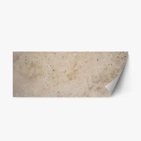 Repositionierbarer Aufkleber beige travertin steinstruktur – Pixers®