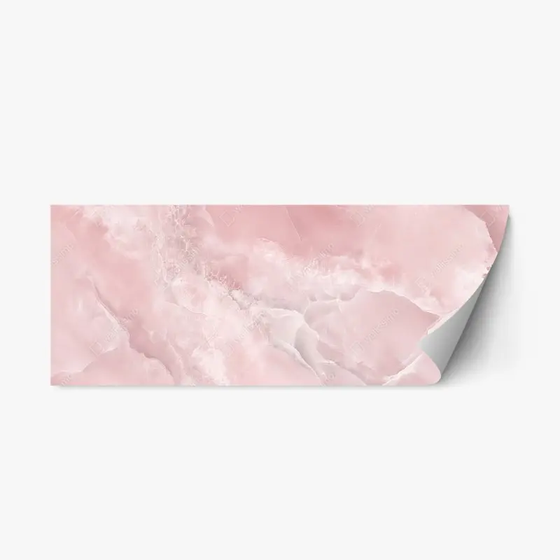 Repositionierbarer Aufkleber zarte rosa marmortextur