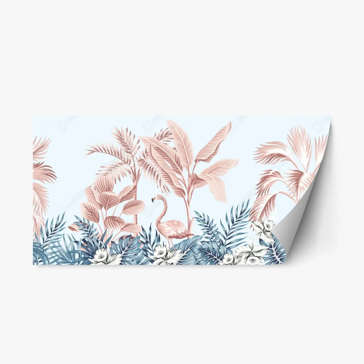 Repositionierbarer Aufkleber pastell tropischer flamingo garten – Pixers®
