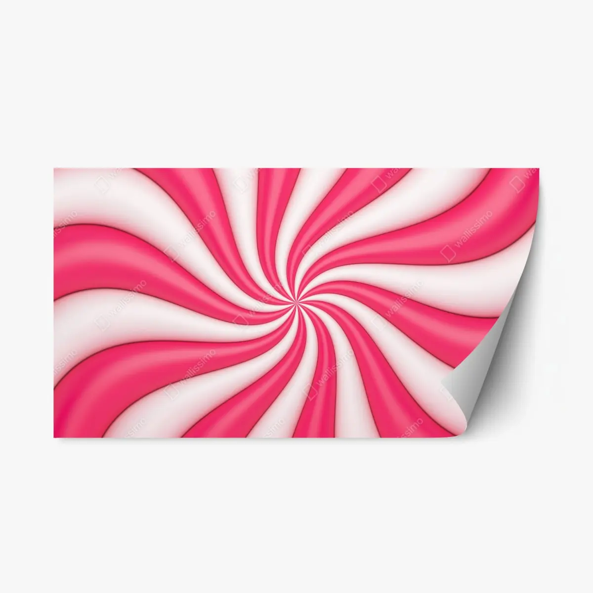 Repositionierbarer Aufkleber rosa bonbonspirale – Pixers®