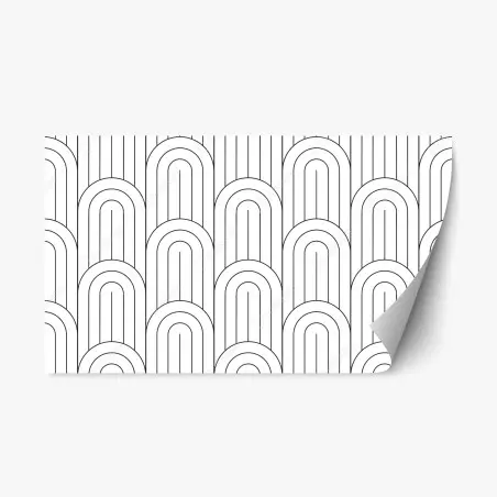 Repositionierbarer Aufkleber monochromes bogenmuster – Pixers®