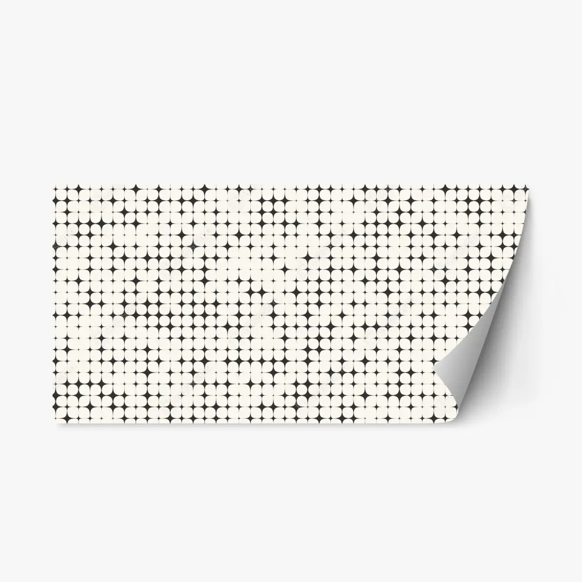 Repositionierbarer Aufkleber monochromes geometrisches punktmuster – Pixers®