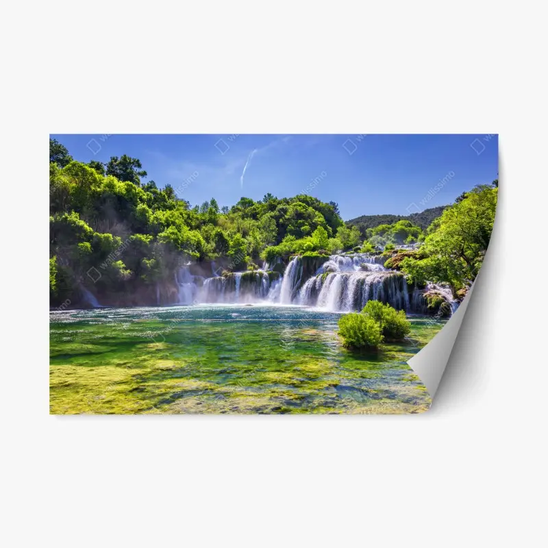 Repositionierbarer Aufkleber Skradinski Buk wasserfall im Krka Nationalpark