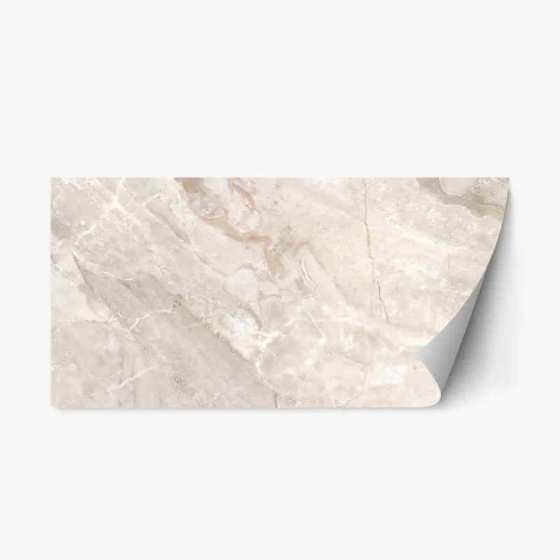 Repositionierbarer Aufkleber beige marmorstruktur