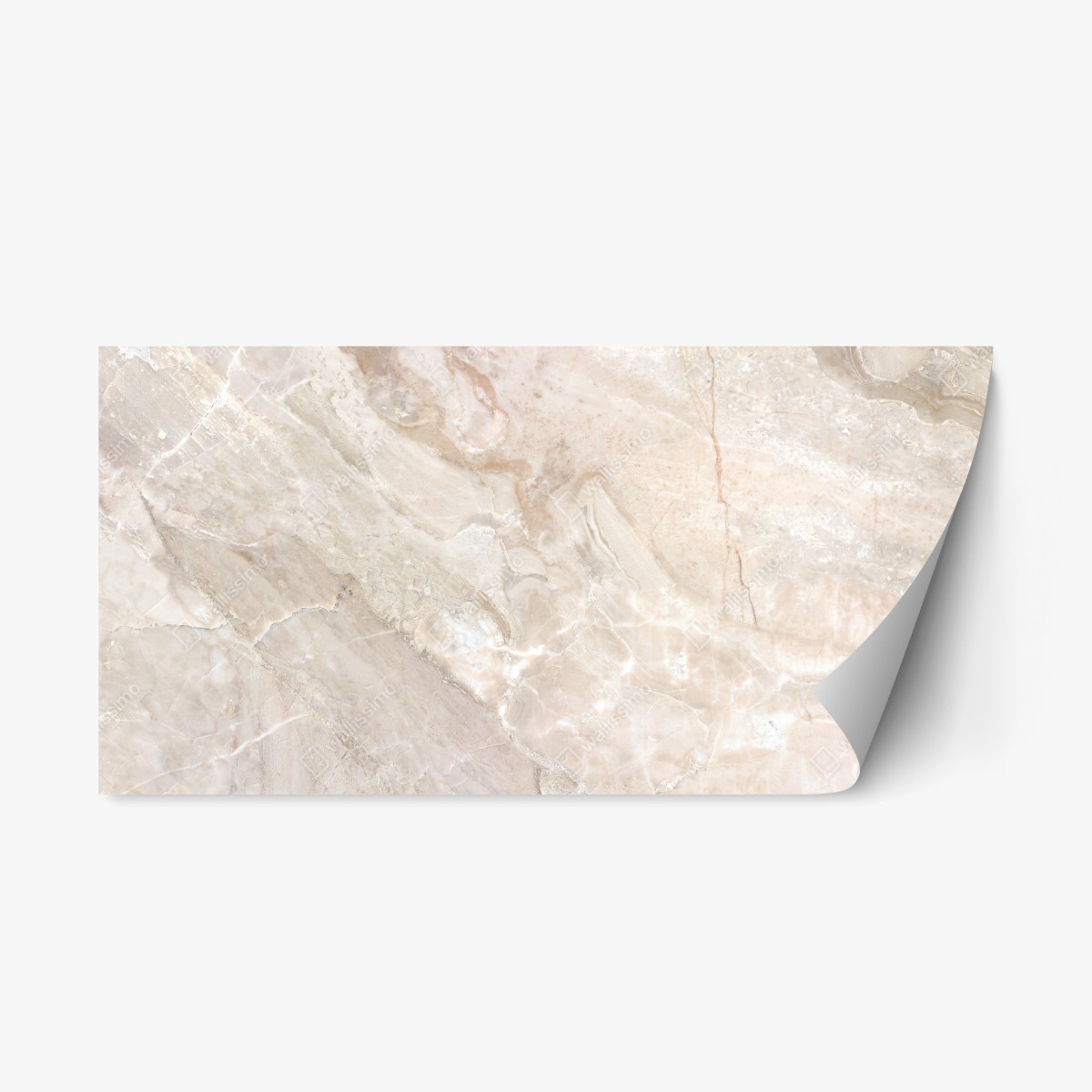 Repositionierbarer Aufkleber beige marmorstruktur – Pixers®