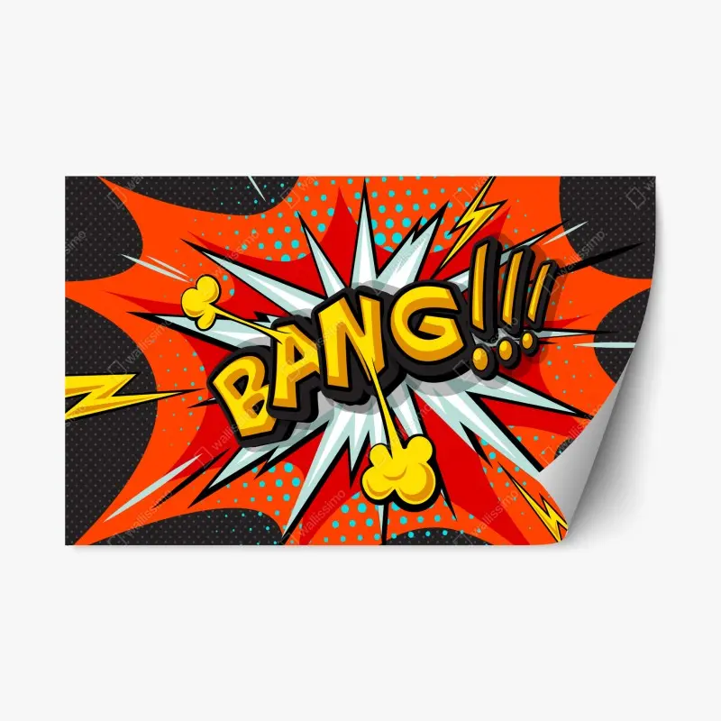 Repositionierbarer Aufkleber comic-explosion im pop-art-stil