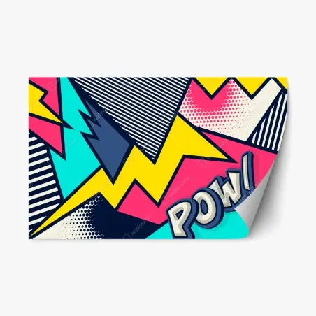 Repositionierbarer Aufkleber comic pop art explosion – Pixers®