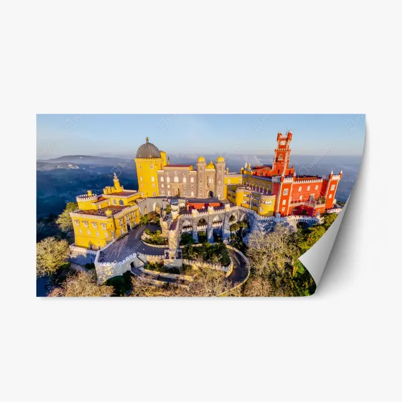 Repositionierbarer Aufkleber bunter palast Pena in Sintra
