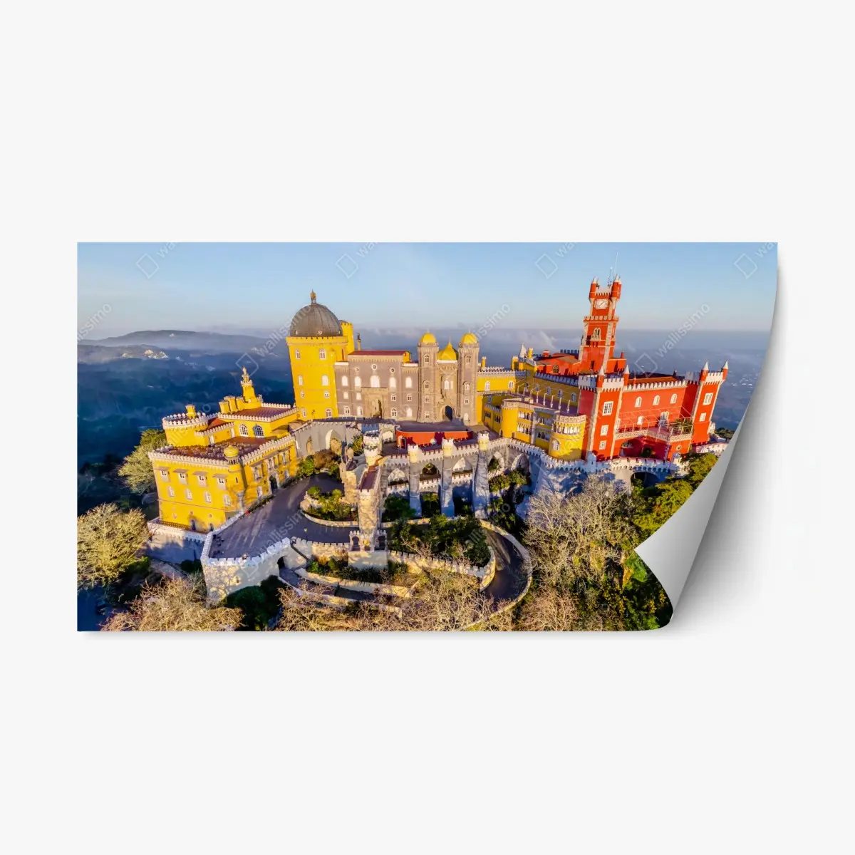 Repositionierbarer Aufkleber bunter palast Pena in Sintra – Pixers®