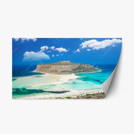 Repositionierbarer Aufkleber Balos strand und türkislagune – Pixers®