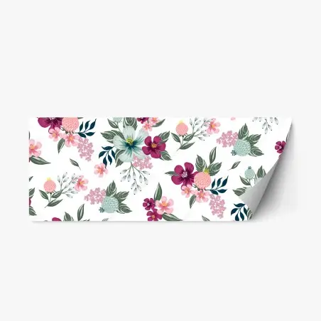 Repositionierbarer Aufkleber pastell blumenmuster – Pixers®