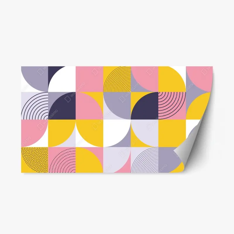 Repositionierbarer Aufkleber pastell geometrisches muster