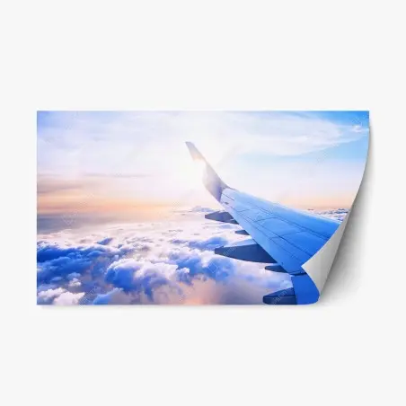 Repositionierbarer Aufkleber über den wolken luftaufnahme – Pixers®