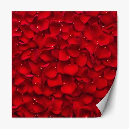 Repositionierbarer Aufkleber rote rosenblätter hintergrund – Pixers®