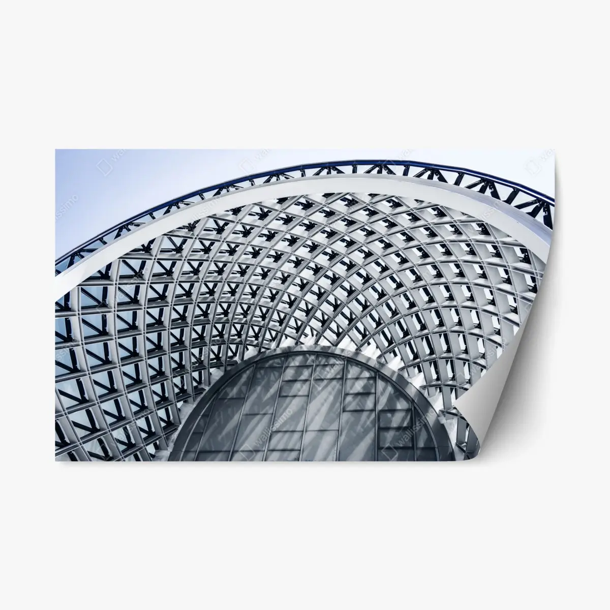 Repositionierbarer Aufkleber geometrischer bogen moderner architektur – Pixers®