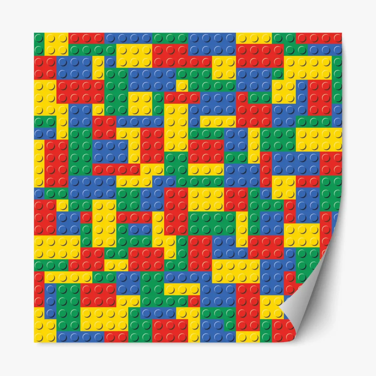 Repositionierbarer Aufkleber buntes bausteinmuster – Pixers®
