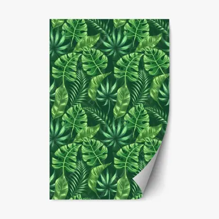 Repositionierbarer Aufkleber tropisches monstera blattmuster – Pixers®