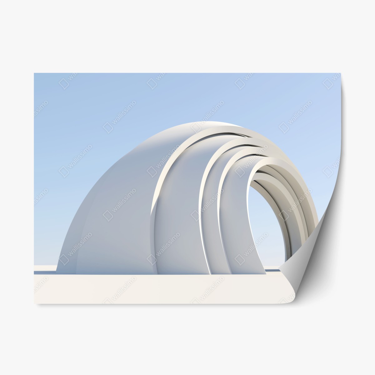 Repositionierbarer Aufkleber minimalistische bogenskulptur – Pixers®