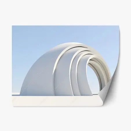 Repositionierbarer Aufkleber minimalistische bogenskulptur – Pixers®