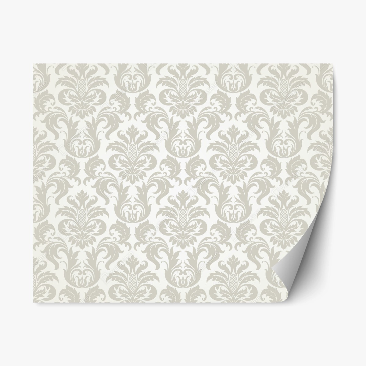 Repositionierbarer Aufkleber elegantes beiges damastmuster – Pixers®