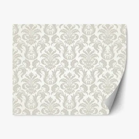 Repositionierbarer Aufkleber elegantes beiges damastmuster – Pixers®