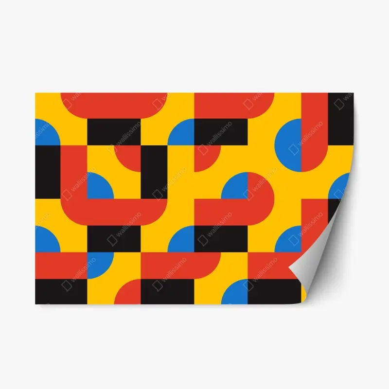 Repositionierbarer Aufkleber kräftiges geometrisches muster für die wand
