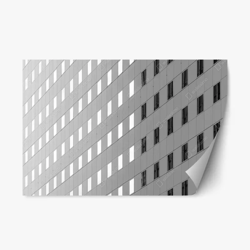 Repositionierbarer Aufkleber minimalistische fassadenstruktur mit geometrischem muster