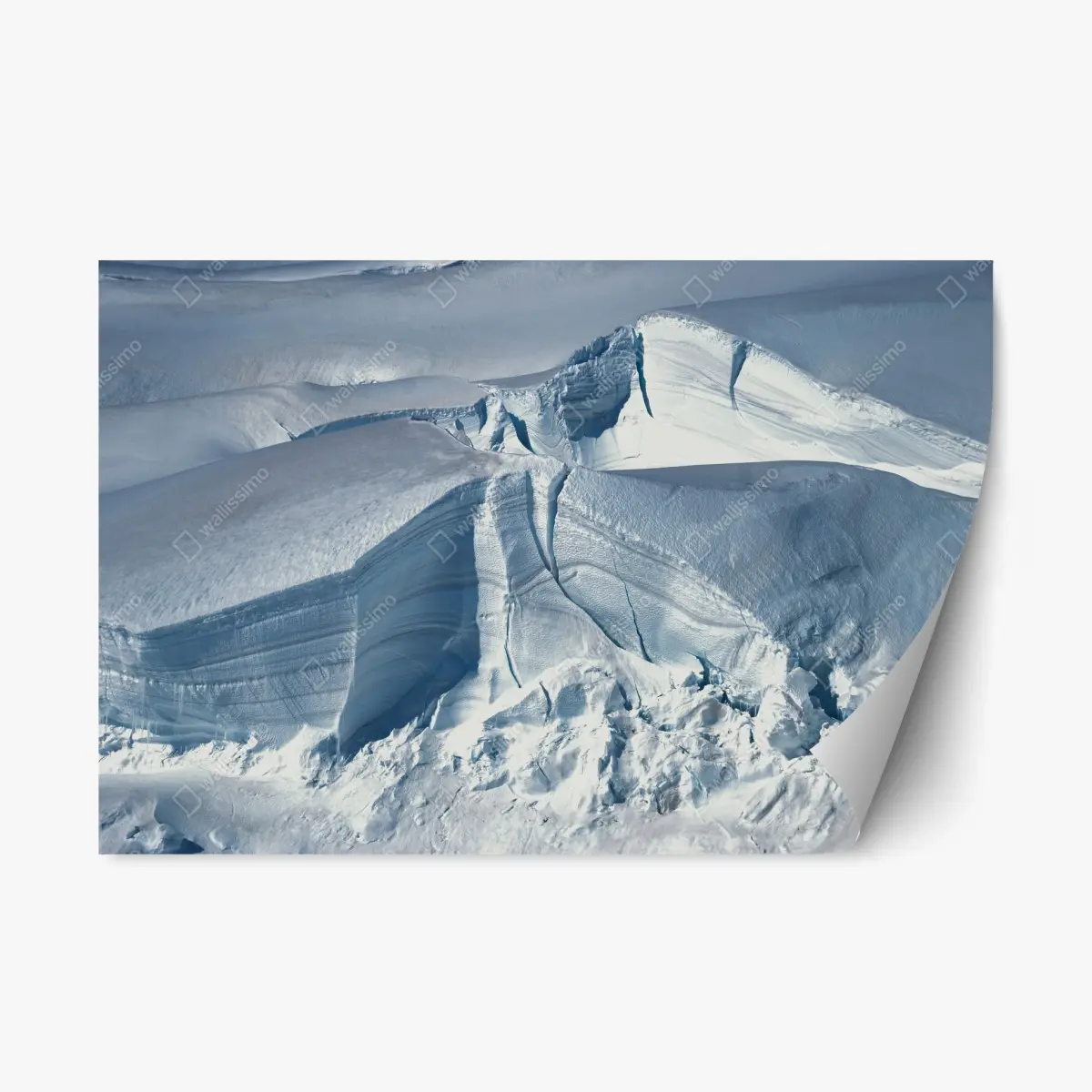Repositionierbarer Aufkleber gletscherlandschaft mit tiefen spalten – Pixers®