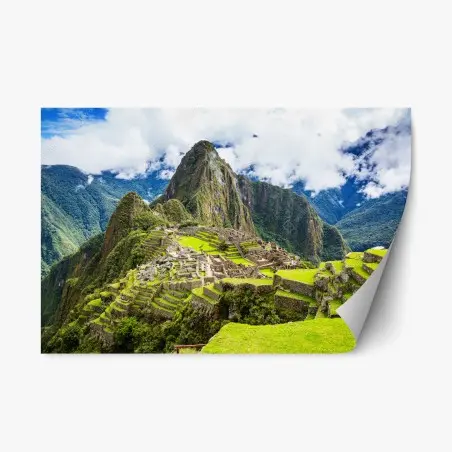 Repositionierbarer Aufkleber Machu Picchu antike bergterrassen – Pixers®
