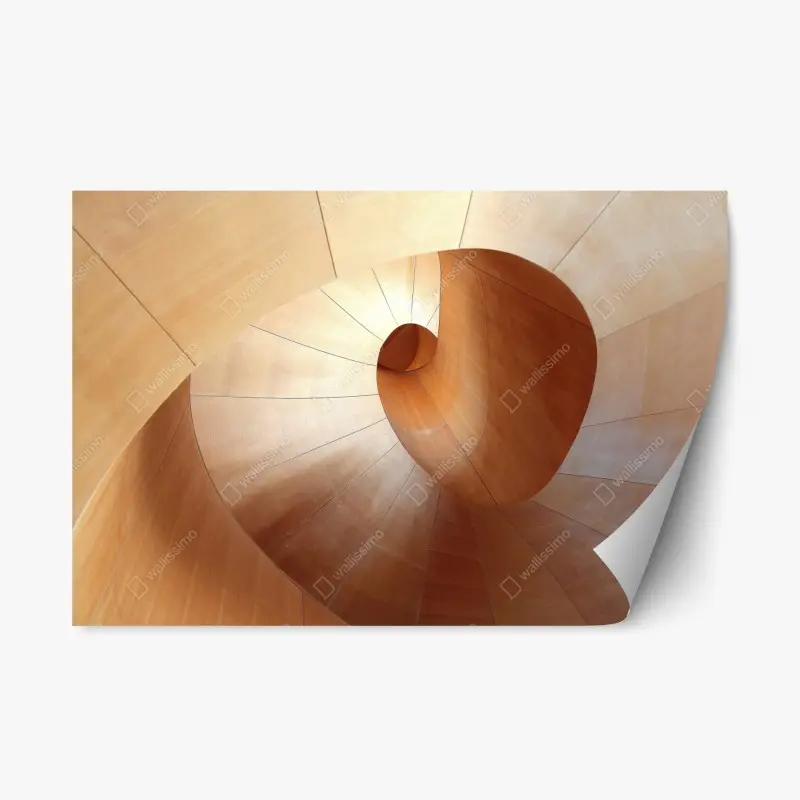 Repositionierbarer Aufkleber warme holzspirale