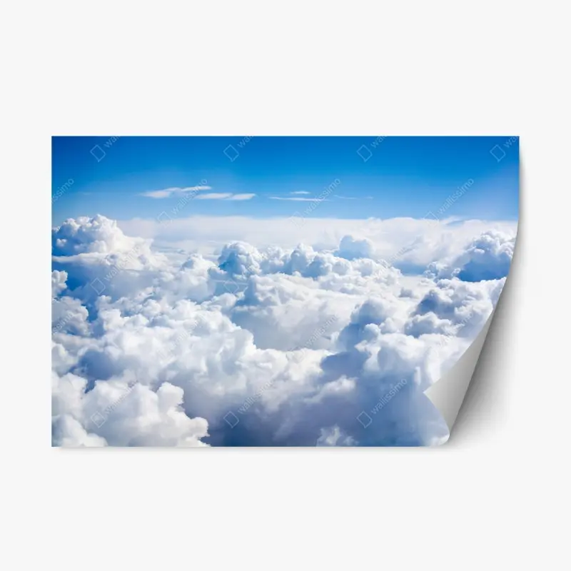 Repositionierbarer Aufkleber ruhige wolkenlandschaft am blauen himmel