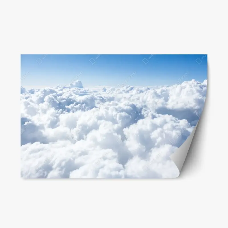 Repositionierbarer Aufkleber ruhige wolkenlandschaft aus der luft
