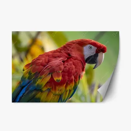 Repositionierbarer Aufkleber intensives porträt einer scharlachara – Pixers®
