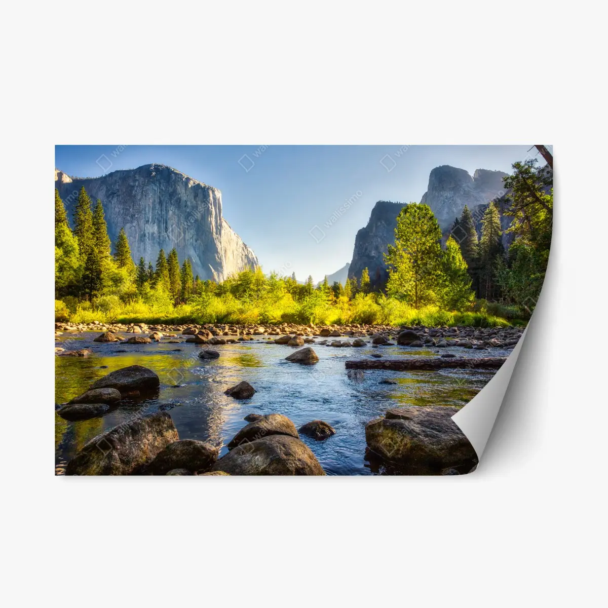 Repositionierbarer Aufkleber goldenes flusstal – Pixers®