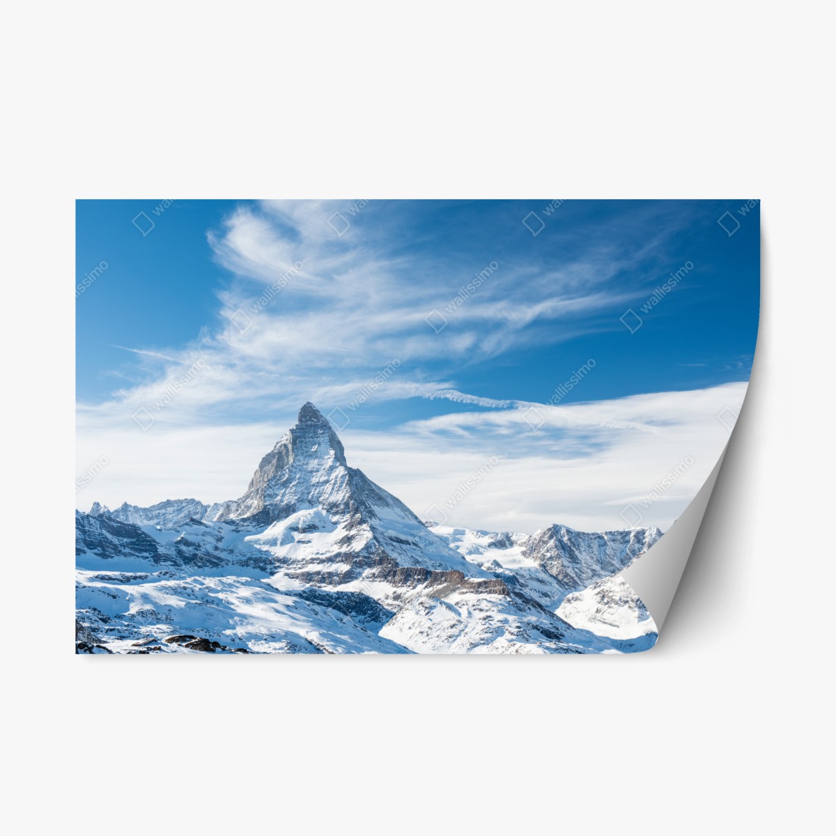 Repositionierbarer Aufkleber majestätischer alpiner gipfel in den Alpen – Pixers®