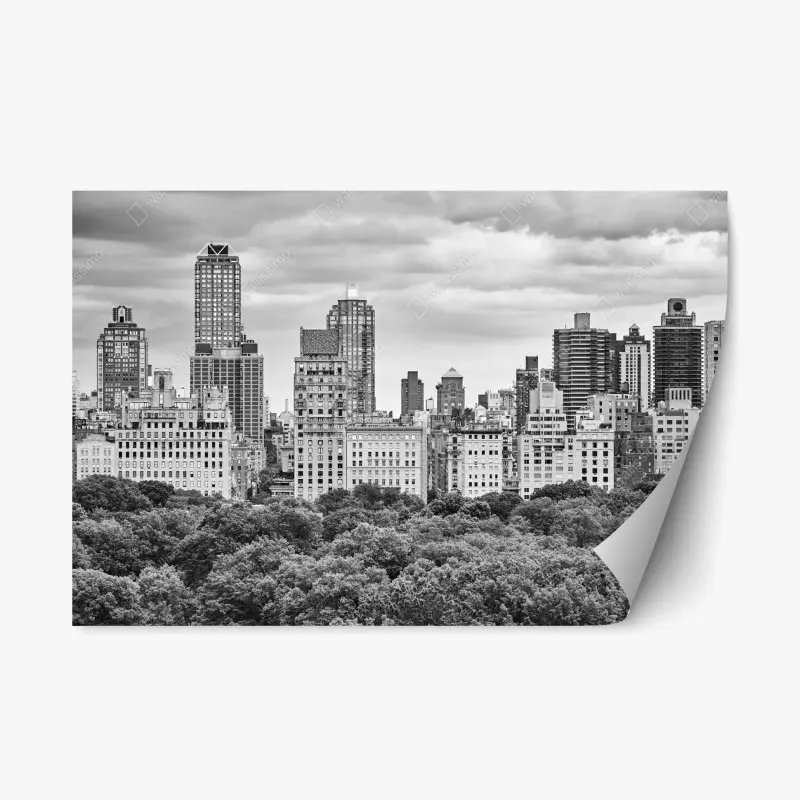 Repositionierbarer Aufkleber Manhattan skyline in schwarzweiß