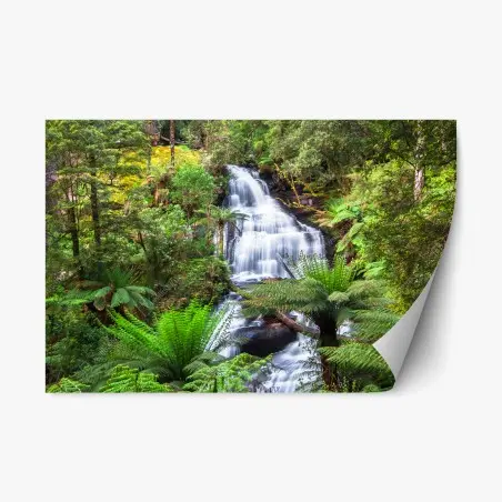 Repositionierbarer Aufkleber Triplet Falls wasserfall im Great Otway National Park – Pixers®