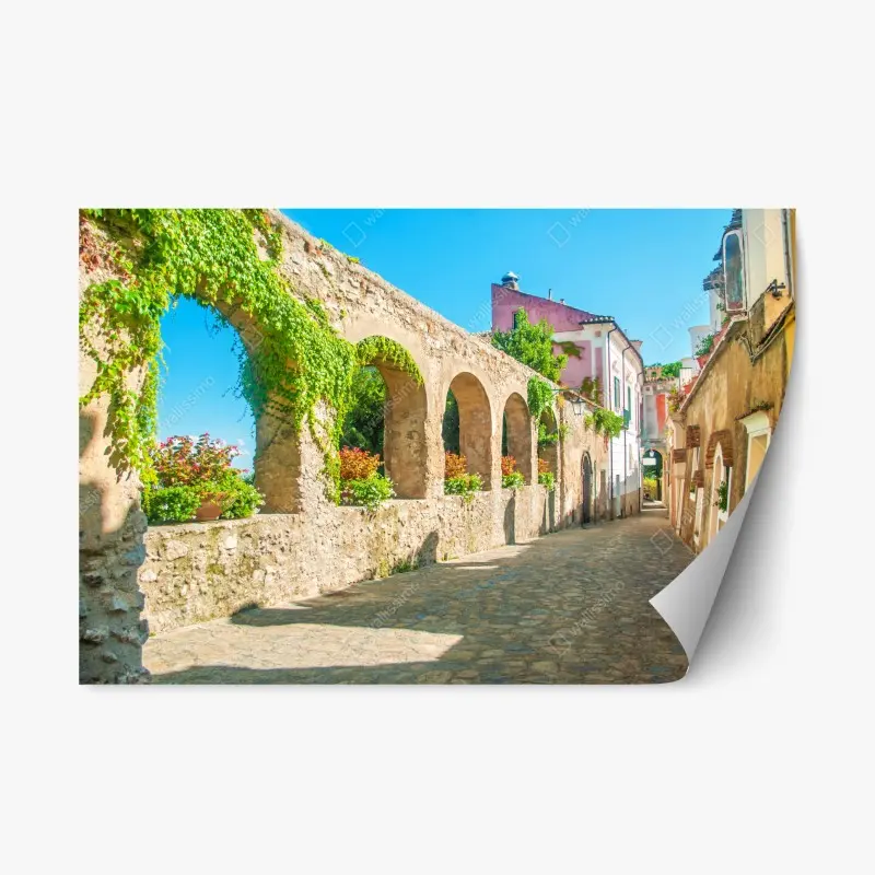 Repositionierbarer Aufkleber sonnige bögen in Ravello