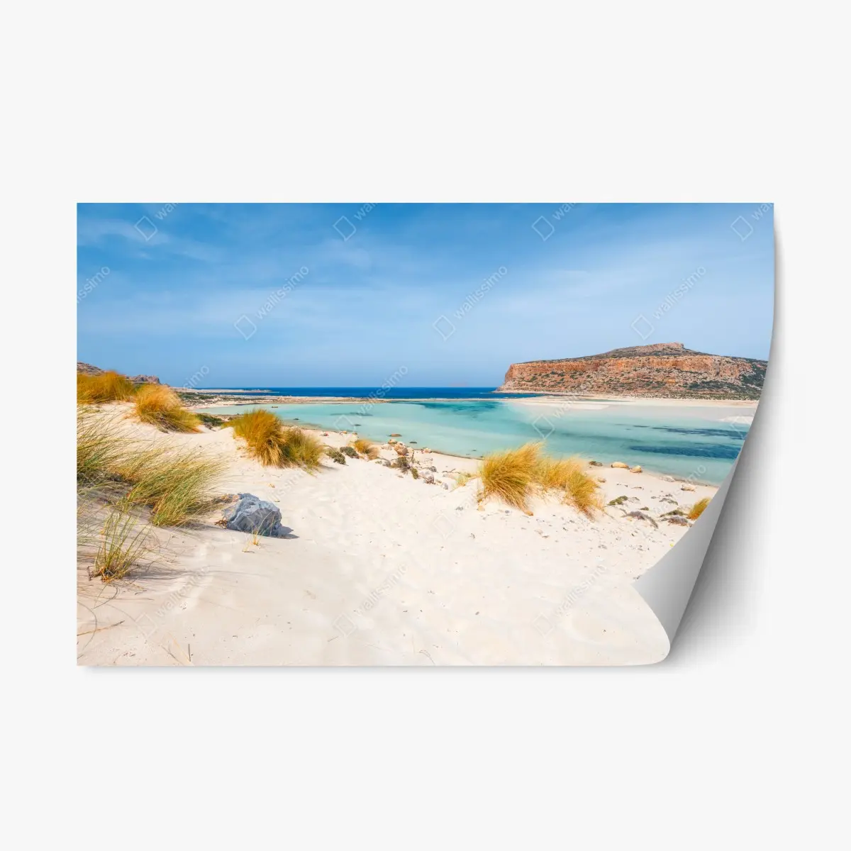 Repositionierbarer Aufkleber lagune Balos, Kreta: türkisser traum – Pixers®