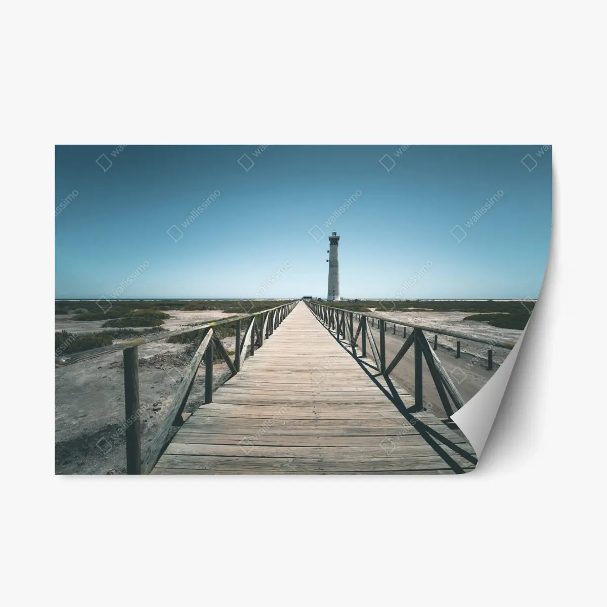 Repositionierbarer Aufkleber leuchtturm am ende des stegs – Pixers®
