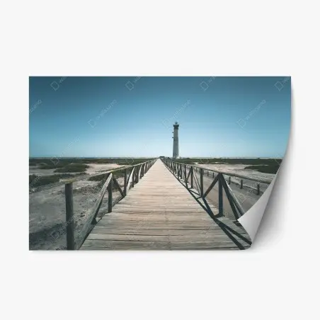 Repositionierbarer Aufkleber leuchtturm am ende des stegs – Pixers®