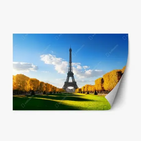 Repositionierbarer Aufkleber frühling am Champs de Mars, Eiffelturm, Paris – Pixers®
