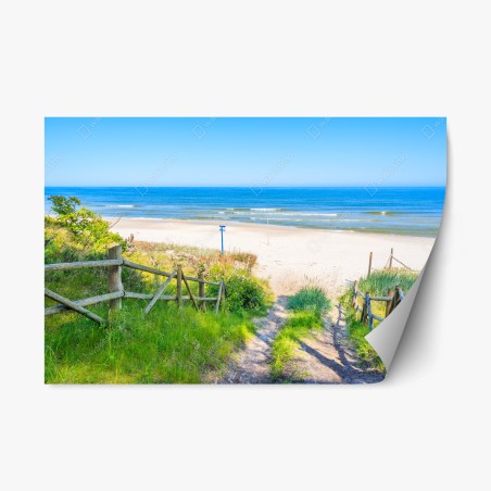 Repositionierbarer Aufkleber weg zum strand der Ostsee – Pixers®