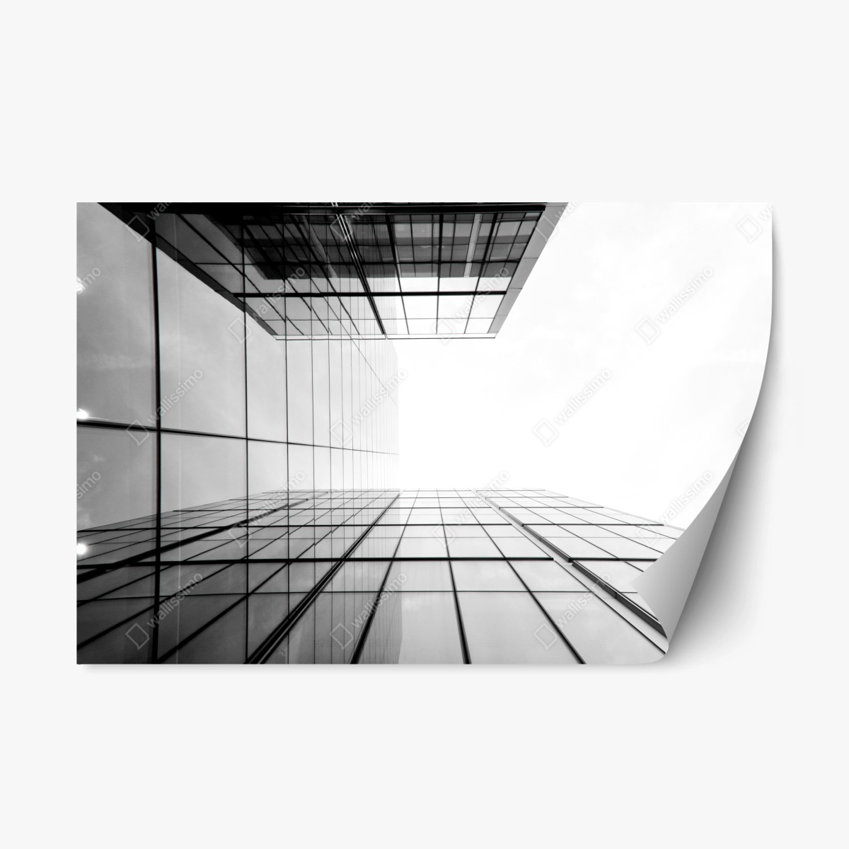 Repositionierbarer Aufkleber minimalistische glasfassade perspektive – Pixers®