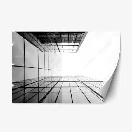 Repositionierbarer Aufkleber minimalistische glasfassade perspektive – Pixers®