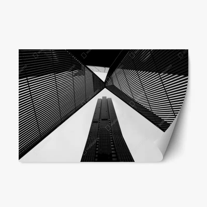 Repositionierbarer Aufkleber Melbourne architektur in monochrom