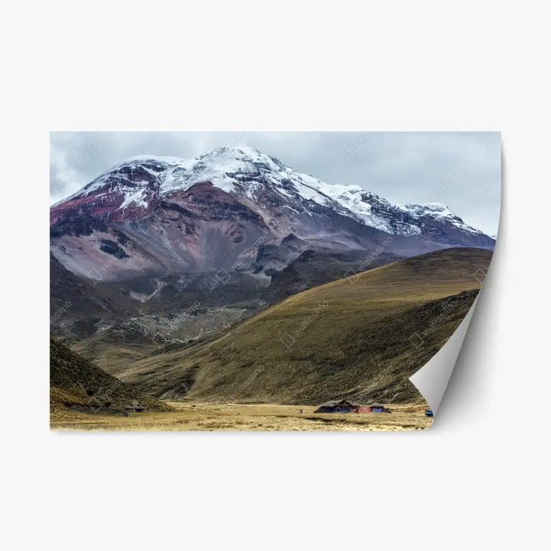 Repositionierbarer Aufkleber majestätisches schneebedecktes bergtal