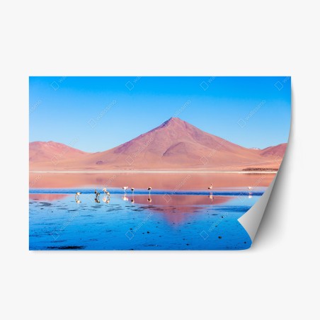 Repositionierbarer Aufkleber flamingos am Laguna Colorada, Bolivien – Pixers®