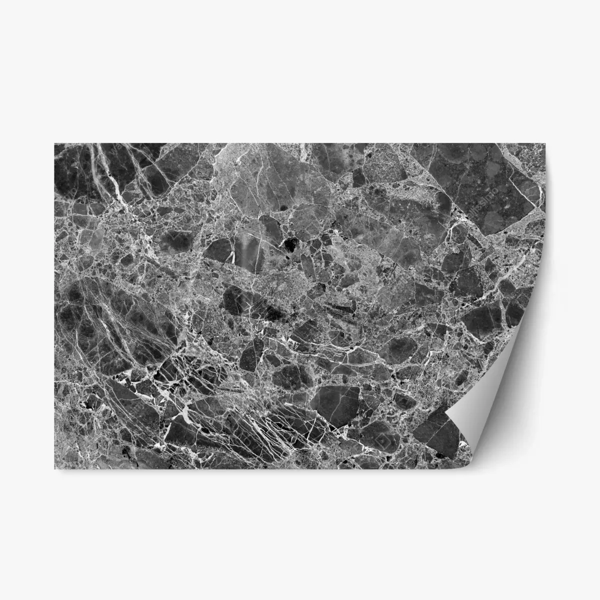 Repositionierbarer Aufkleber monochrome marmortextur – Pixers®